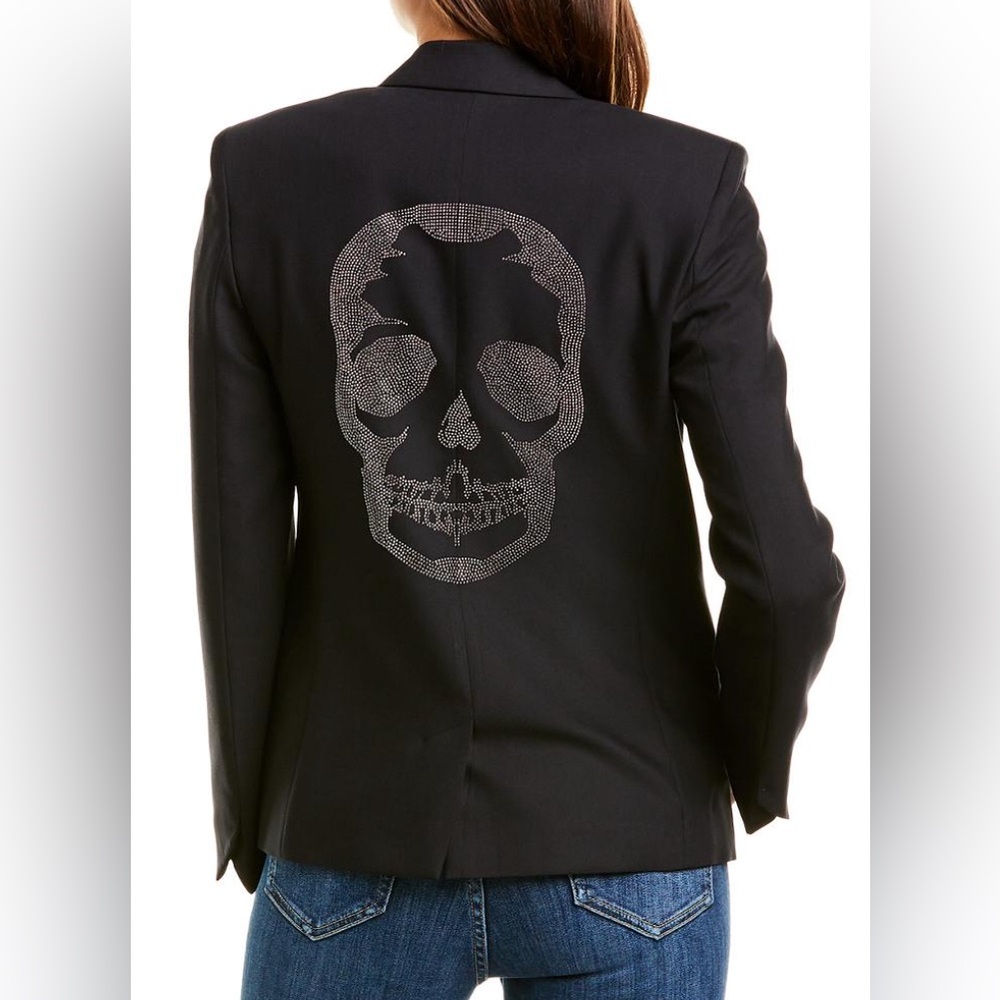 Zadig & Voltaire Crystal Skull Accent Blazer- XS